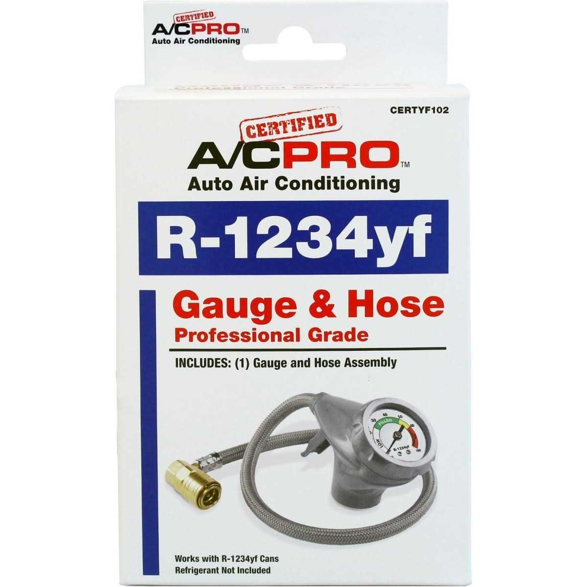 Certified A/C Pro CERTYF102-4 Recharge Gauge and Hose - Image 3
