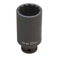 OEMTOOLS 27326 12 Pt. Axle Nut Socket 33 mm