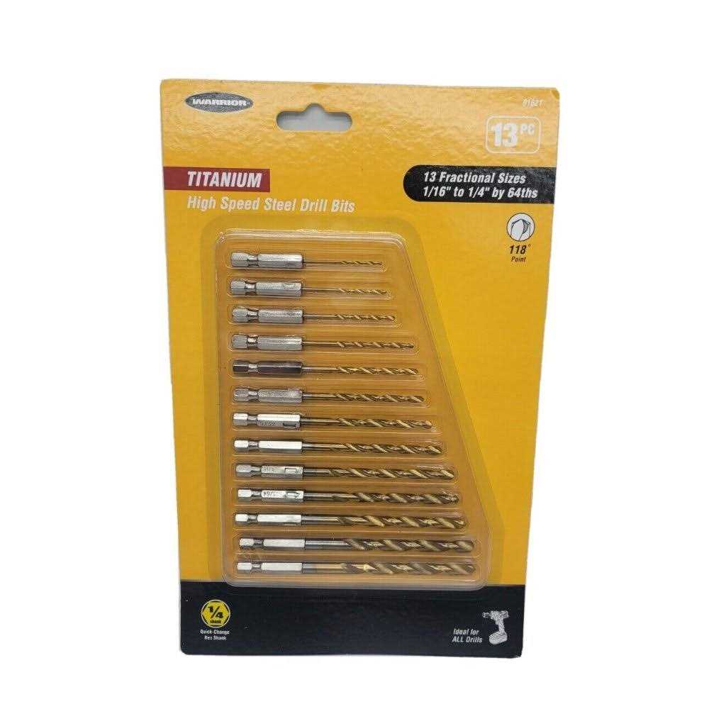 Warrior 61621 Titanium Nitride High Speed Steel Drill Bits - Image 4