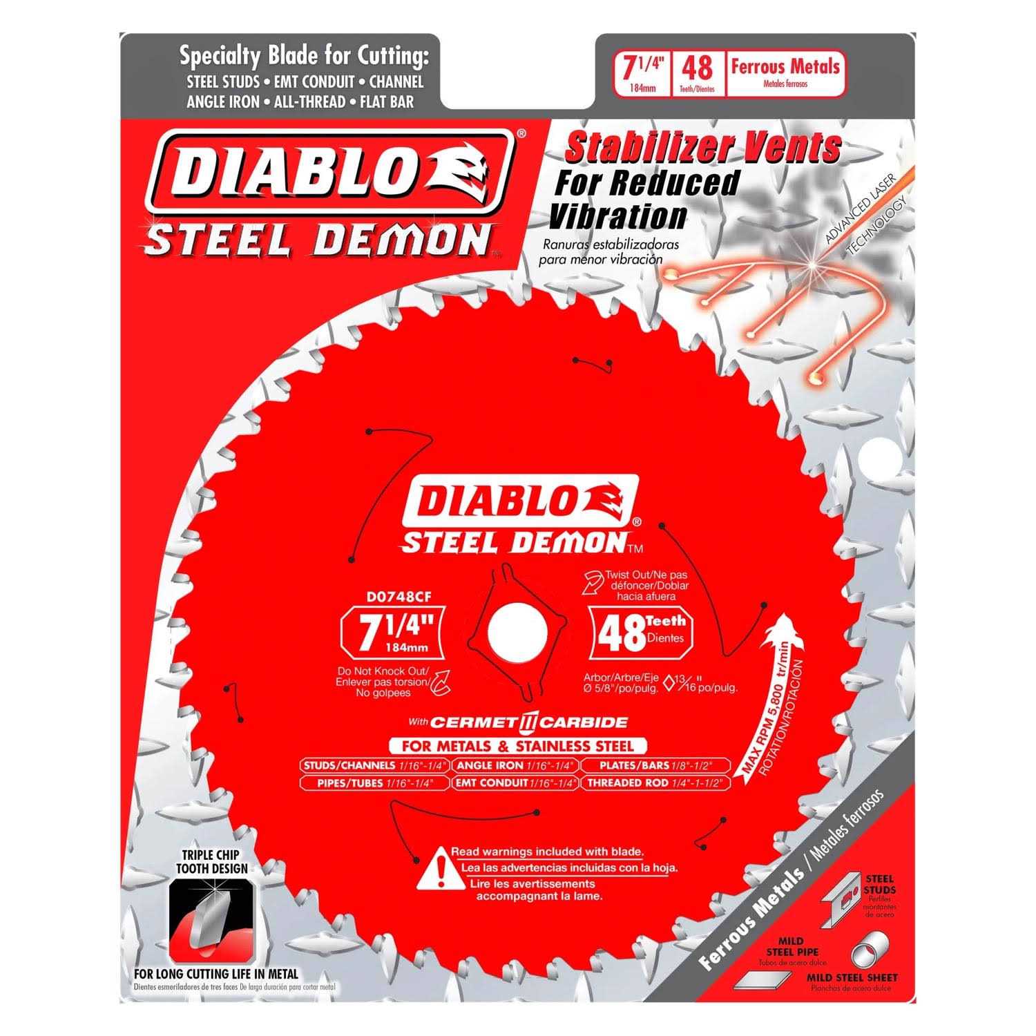 Diablo Steel Demon Cermet Circular Saw Blade D0748CFX - Image 3
