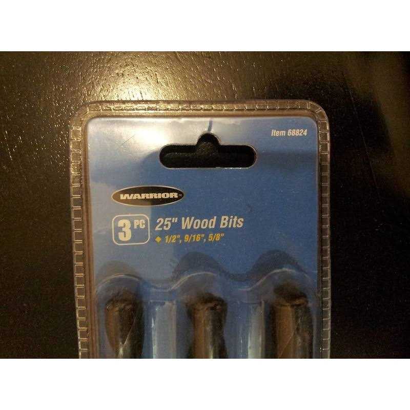 Warrior 5/16 in. 3/8 in. 7/16 in. 25 in. Long Wood Bit Set - Image 2