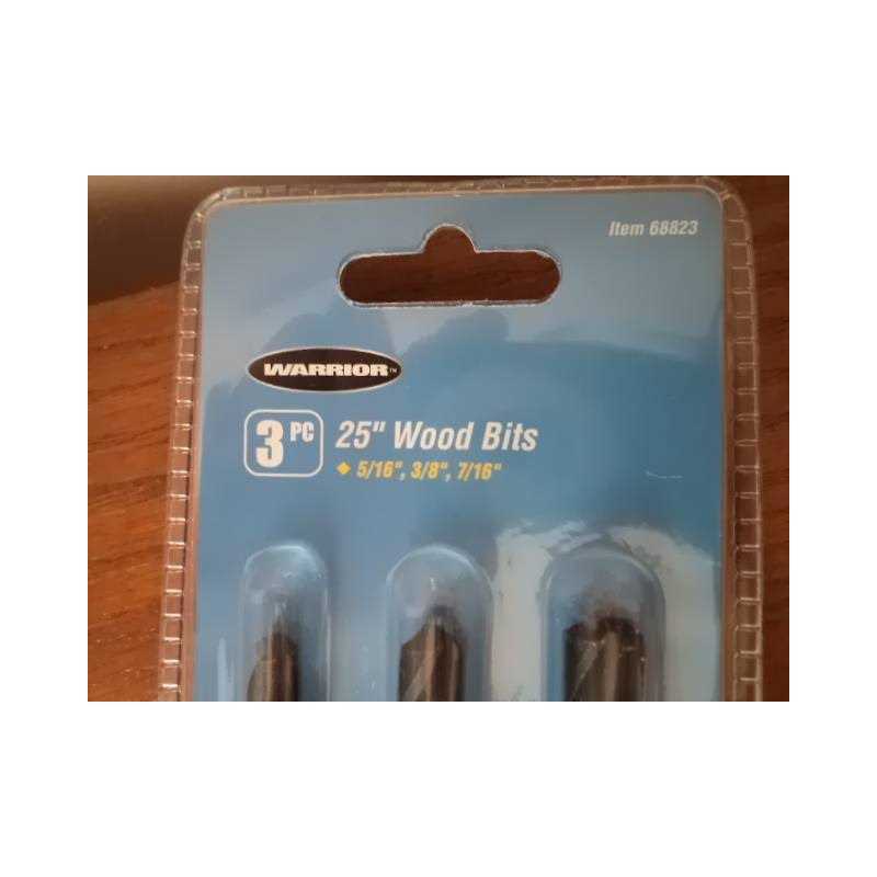 Warrior 5/16 in. 3/8 in. 7/16 in. 25 in. Long Wood Bit Set - Image 3