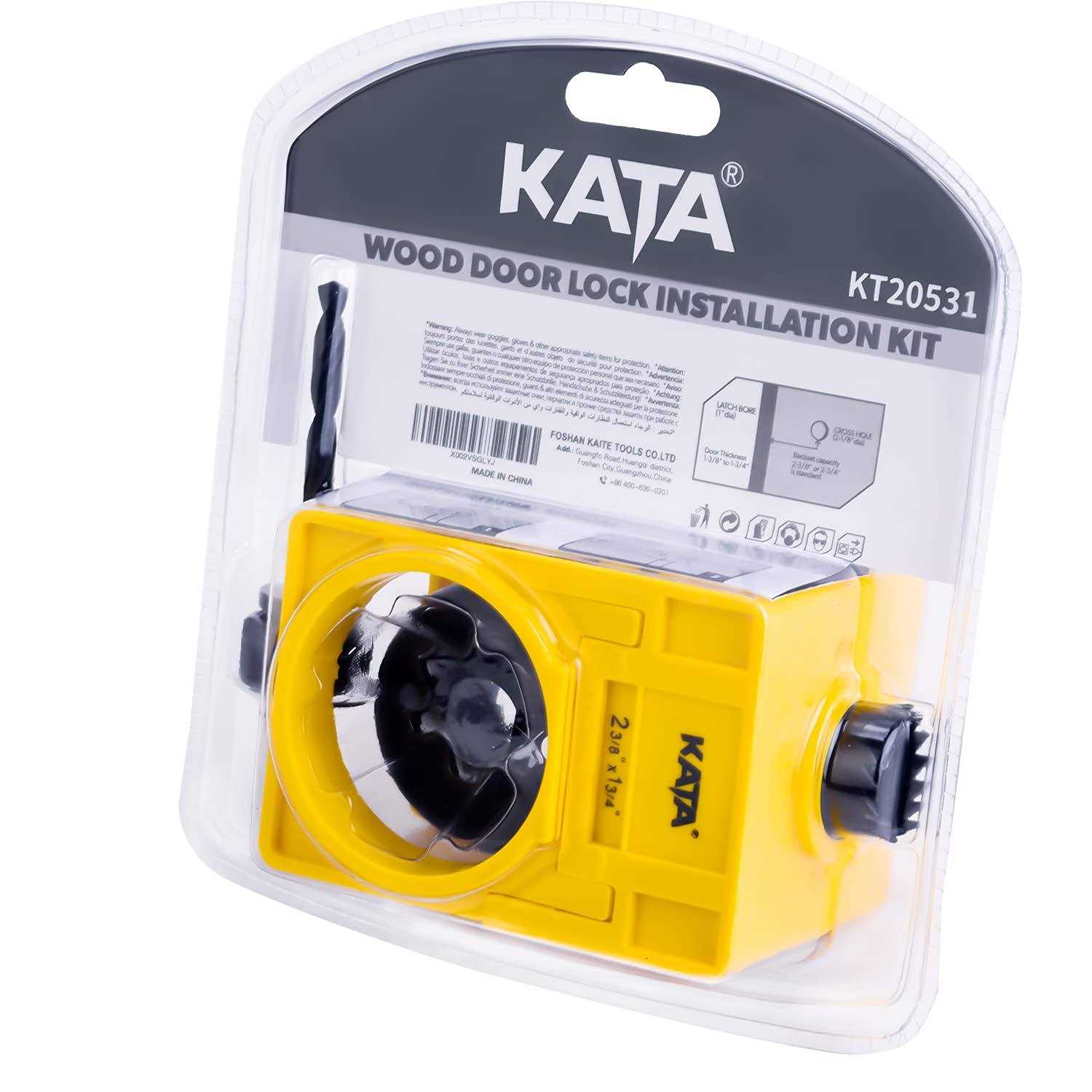 Kata Door Lock Installation Kit for Wooden Doors with Guide Template - Image 3