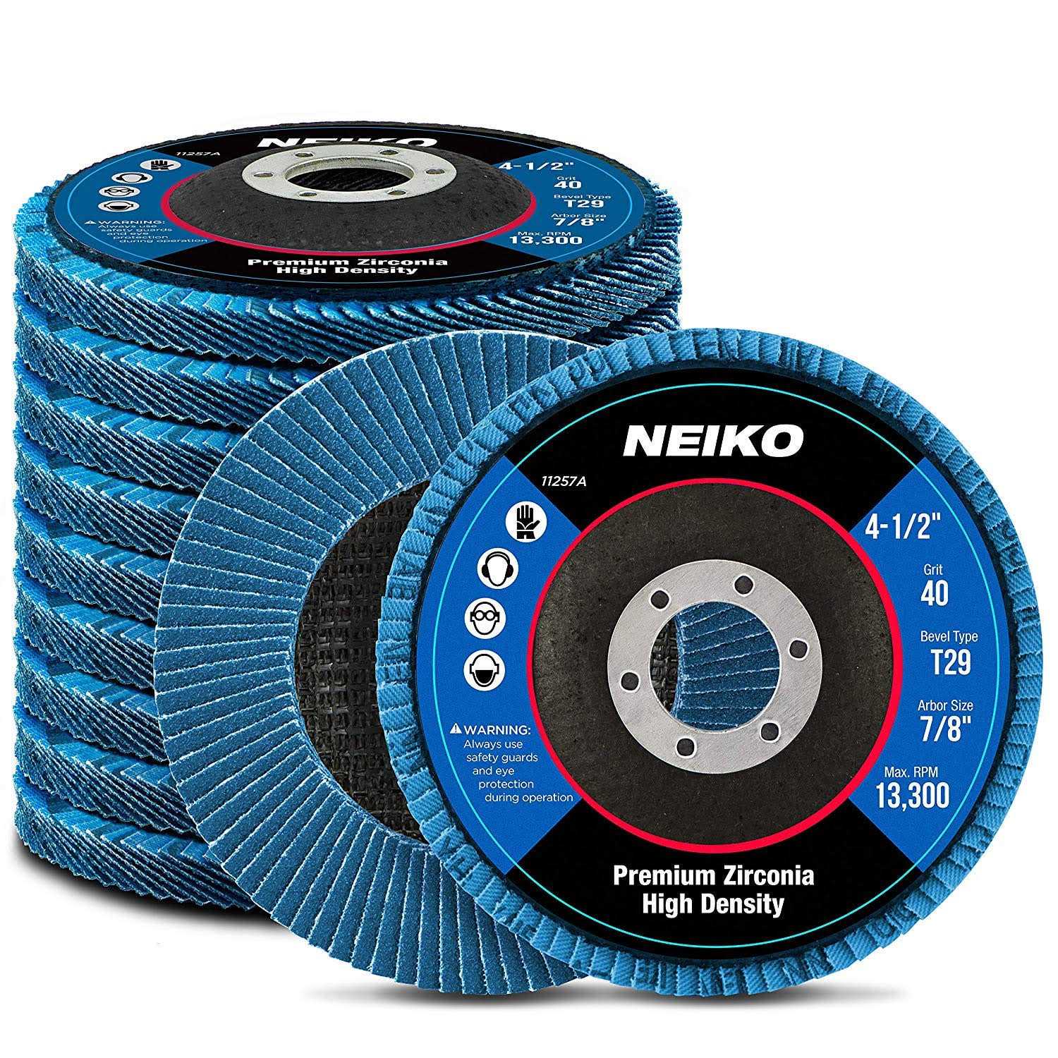 Neiko 11257A High Density Jumbo Premium Zirconia Flap Disc