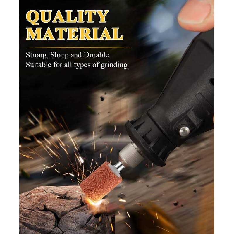 FOTYBEI Sanding Bits for Dremel Rotary Tool Grinding Stone Sanding Drill Bits with 1/8 Shank - Image 2