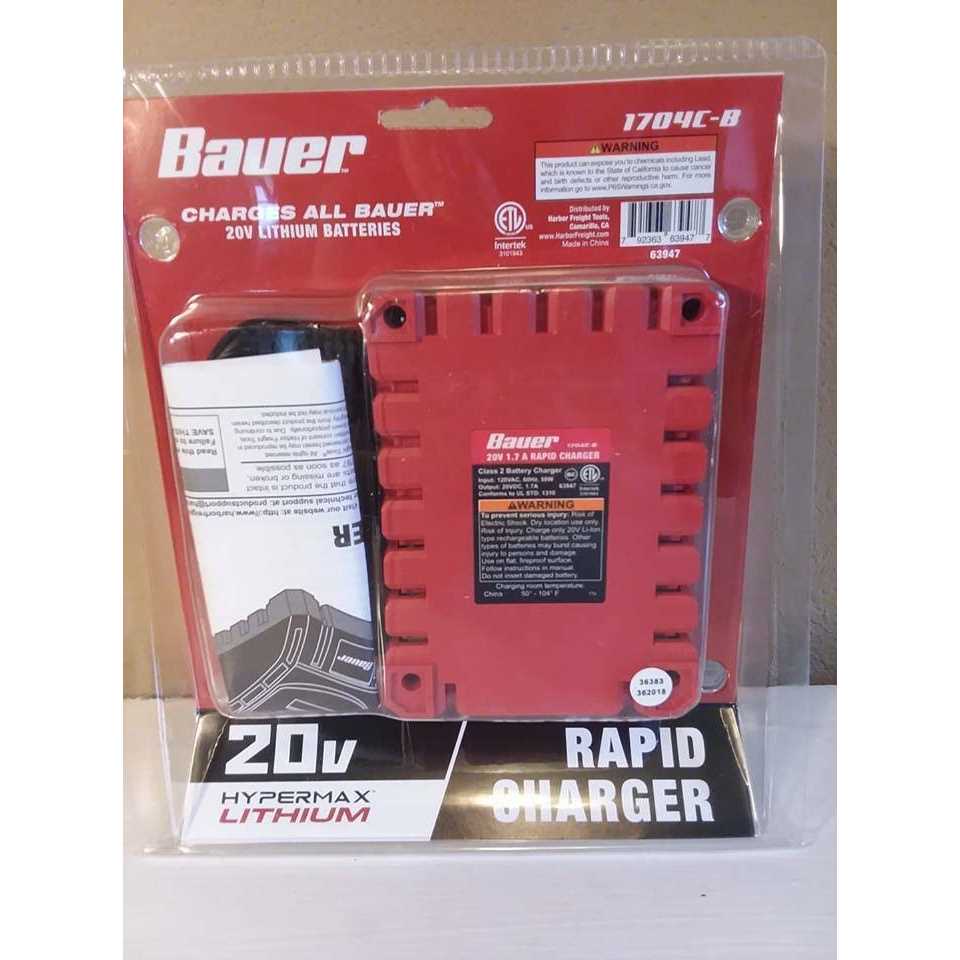 Bauer 20V Lithium-Ion Rapid Charger - Image 3