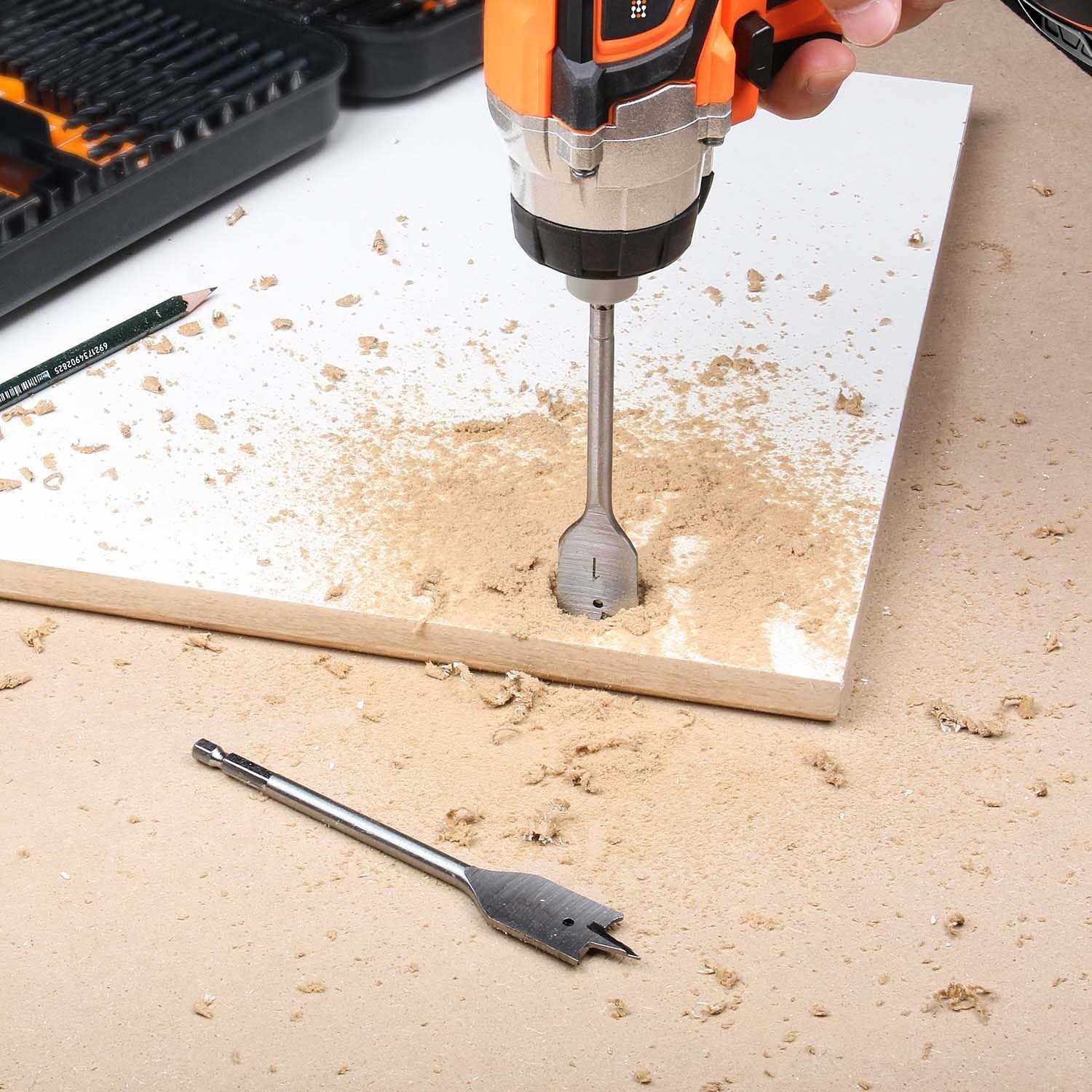 Enertwist Drill Bit Set, 246-Pieces Drill Bits and Driver Set for Wood Metal Cement Drilling and Screw Driving - Image 5