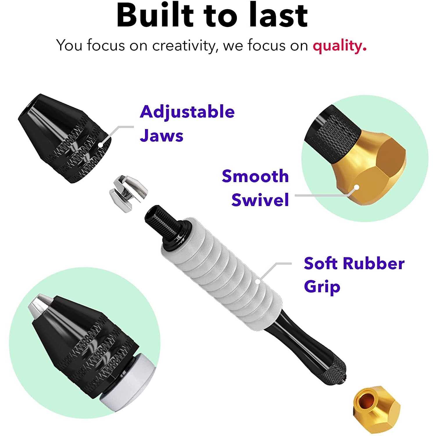 Pin Vise Small Hand Drill for Jewelry Making Craft911 Manual Craft Drill Sharp HSS Micro Mini Twist Drill Bits Set for Resin - Image 4