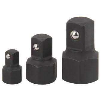 Pittsburgh 3 PC Square Drive Socket Caps Hex 7/16 inch 9/16 inch & 3/4 inch with 1/4 inch - Image 2