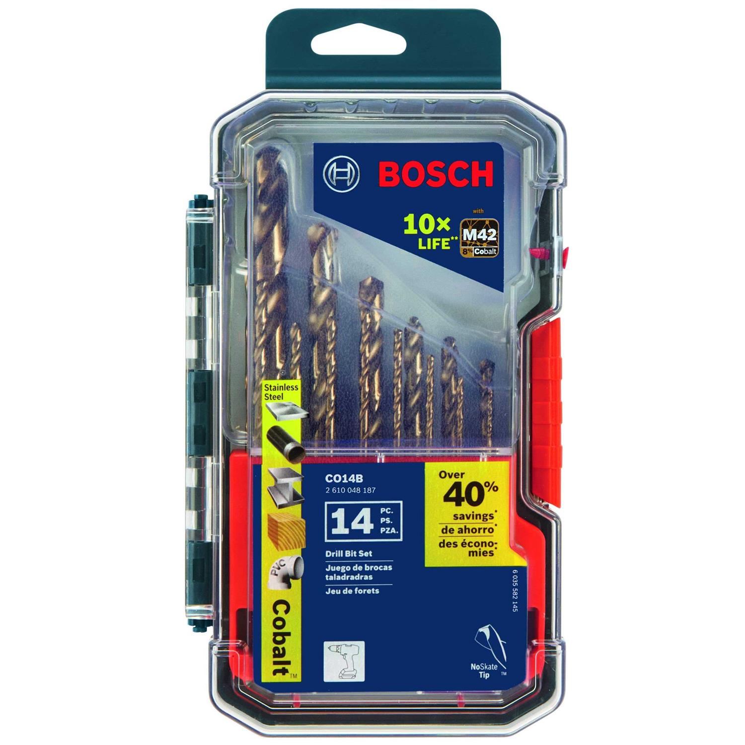 Bosch 14 Pc. Cobalt M42 Drill Bit Set CO14B
