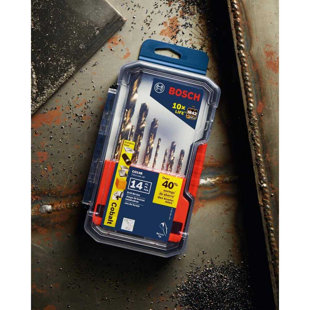 Bosch 14 Pc. Cobalt M42 Drill Bit Set CO14B - Image 2