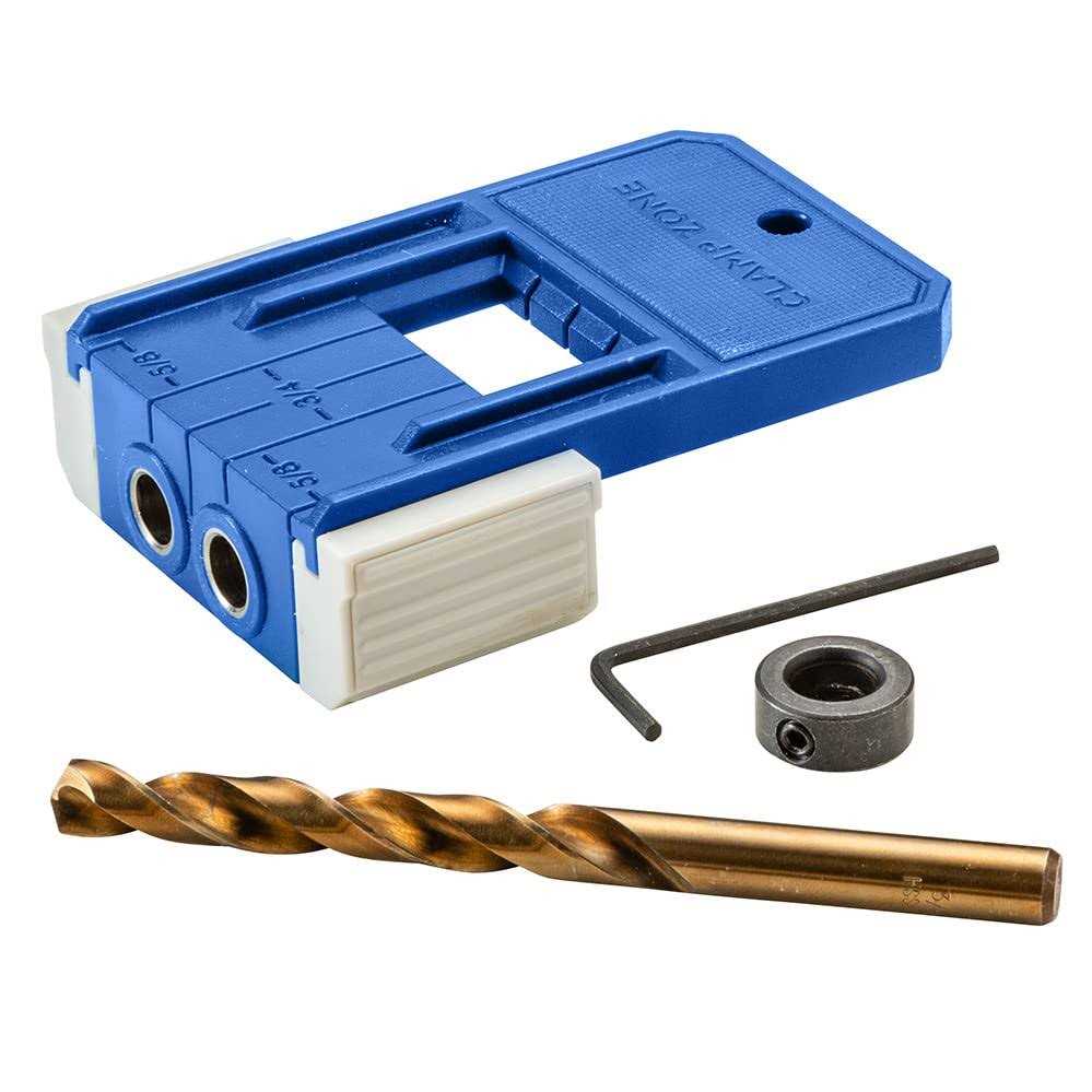 Rockler 3/8” Doweling Jig Kit w/Drill Bit & Stop Collar – Wood Dowel Jig Accessories – Dual Edge Stops for Easy Alignment w/Dovetail – Durable Nylon Jig w - Image 3