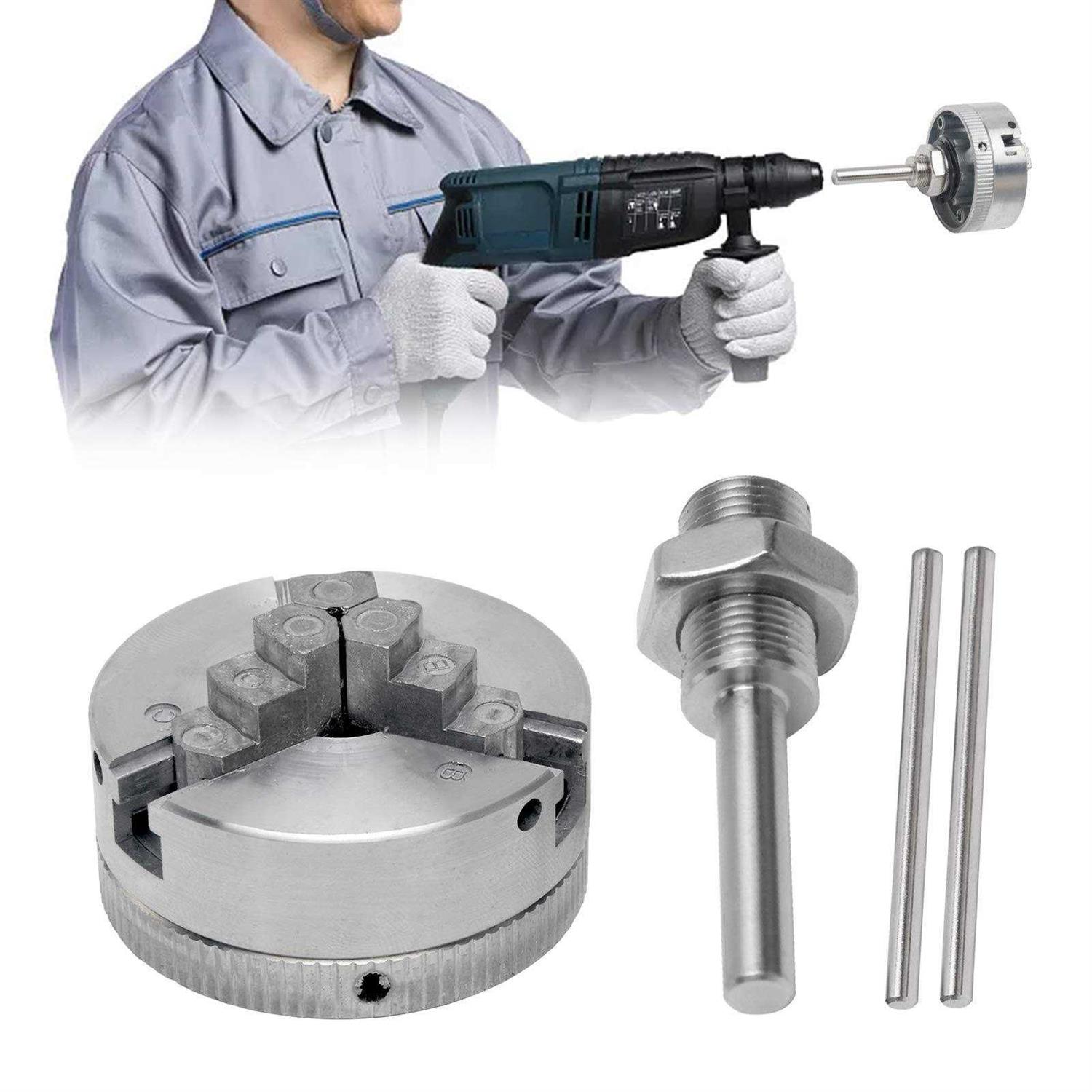 Mini Lathe Chuck Set, Z011 Extension Three Four Jaw Chuck and Connecting Rod Set - Image 5
