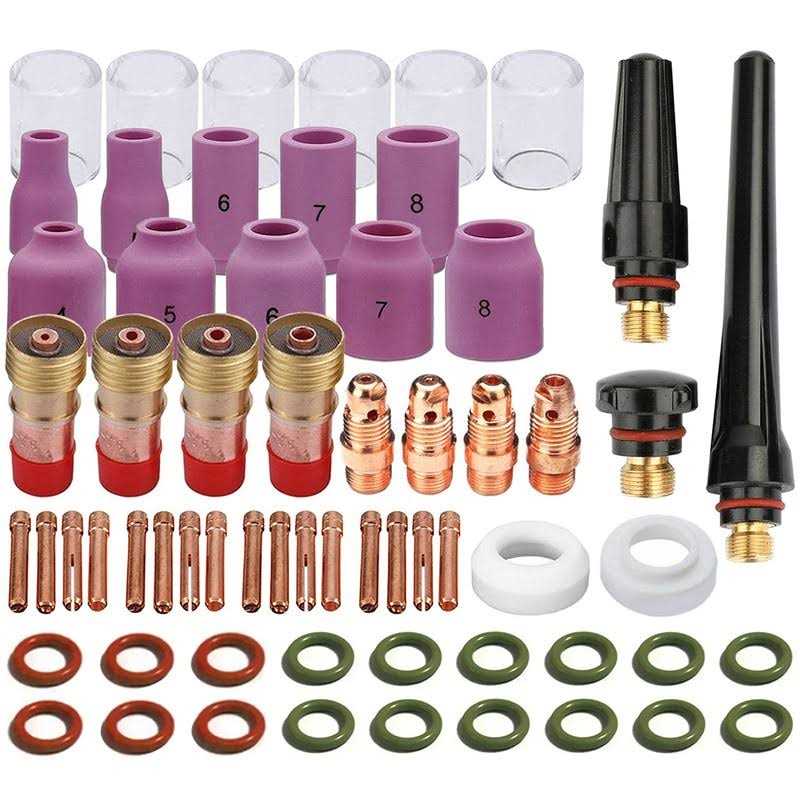 OKBA 63PcS TIg Welding Torch Stubby gas Lens #10 Pyrex glass cup Kit for WP-17/18/26 - Image 5