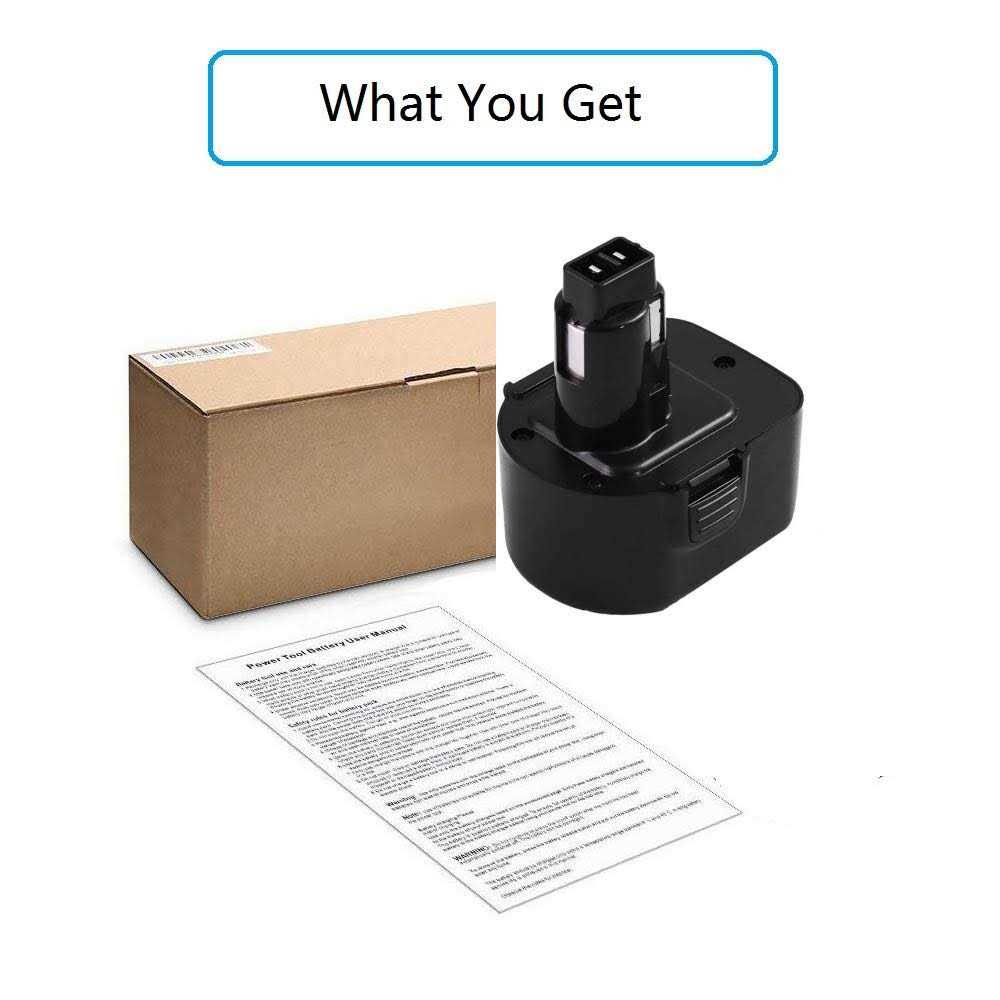 Replacement Battery Compatible with Dewalt 12V Battery 3.6Ah Ni-MH XRP DW9072 DC9071 DCB120 DW9071 DW9072 DW953 DE9037 DE9071 - Image 3