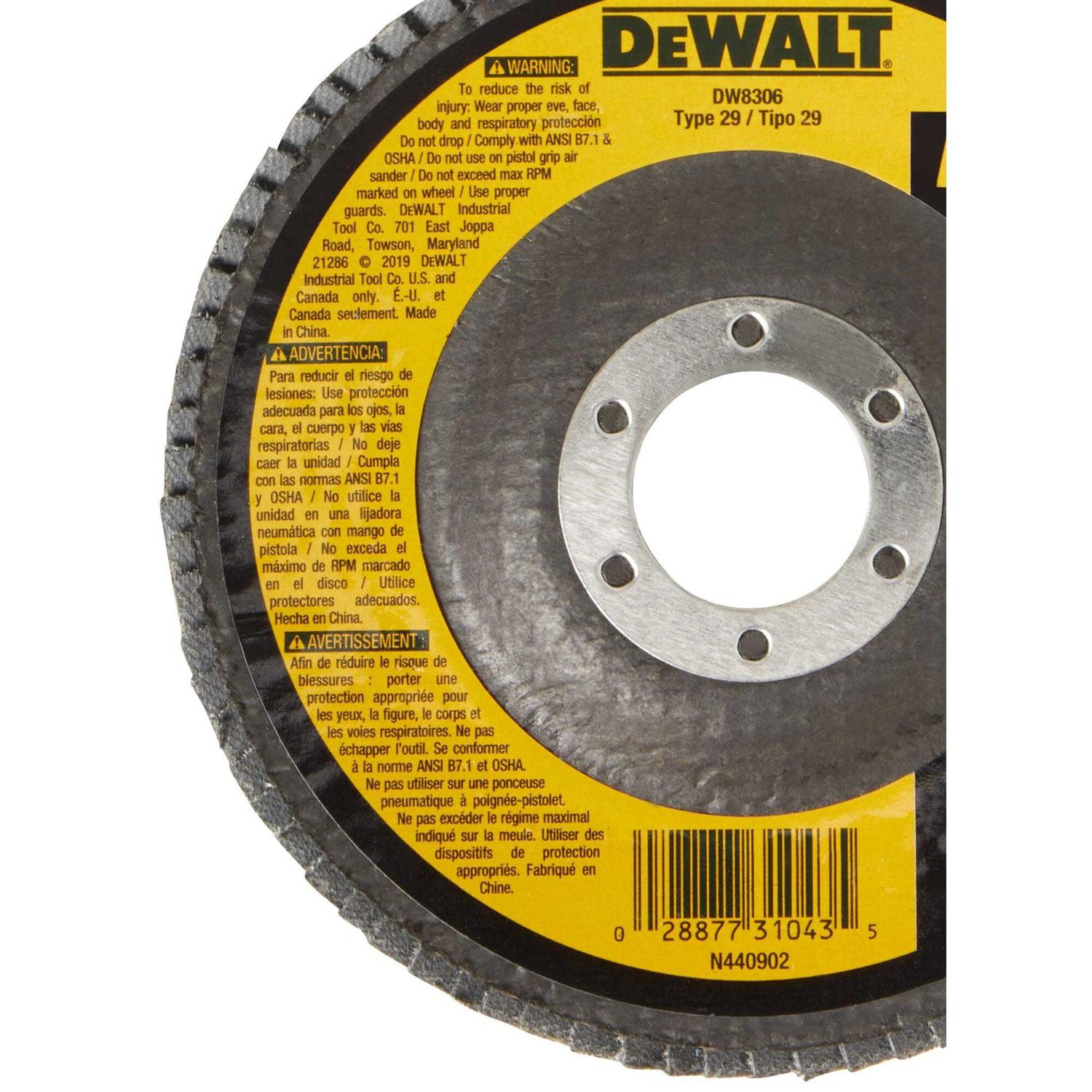DEWALT 4-Pack 4.5-in Zirconia Grinding Wheel DWA454VP - Image 4