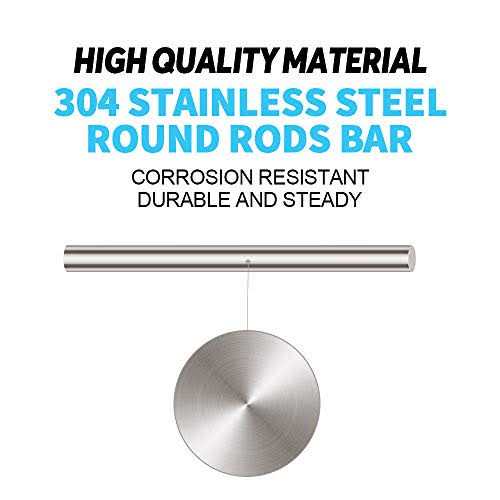 Glarks 18pcs Stainless Steel Solid Round Rod Lathe Bar Stock Assorted for DIY Craft Tool - Image 4