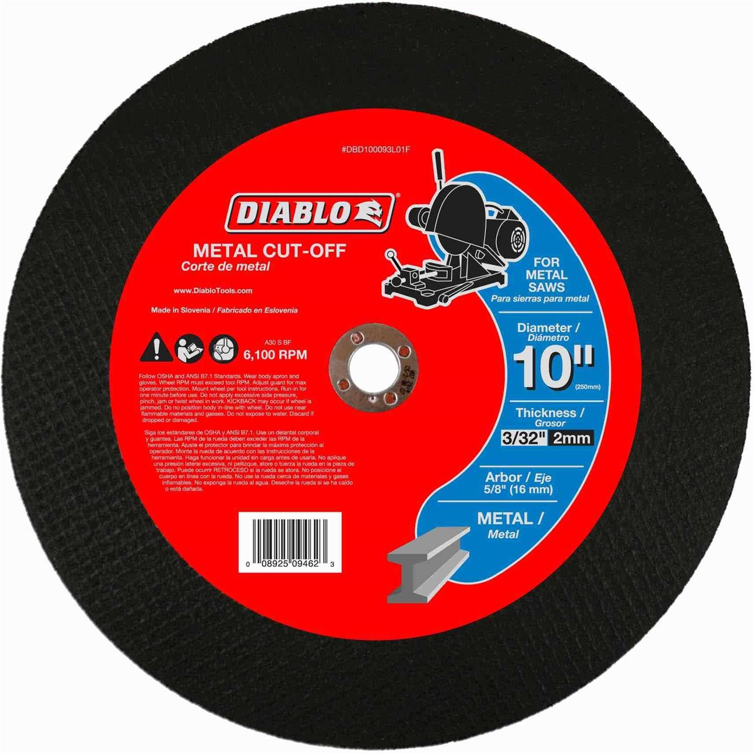 Diablo 10 in. Metal Cut Off Disc