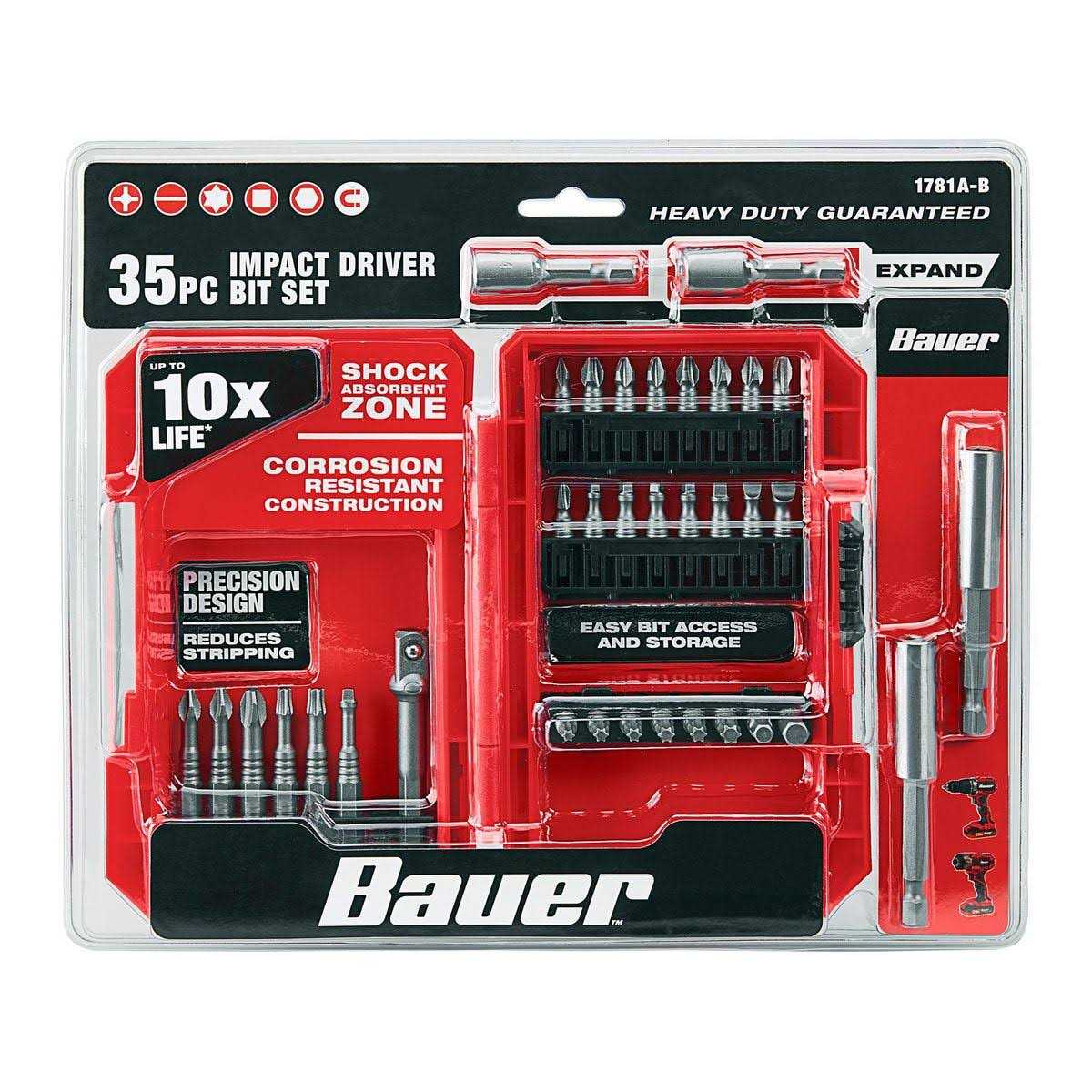 Bauer Impact Drill and Driver Bit Set