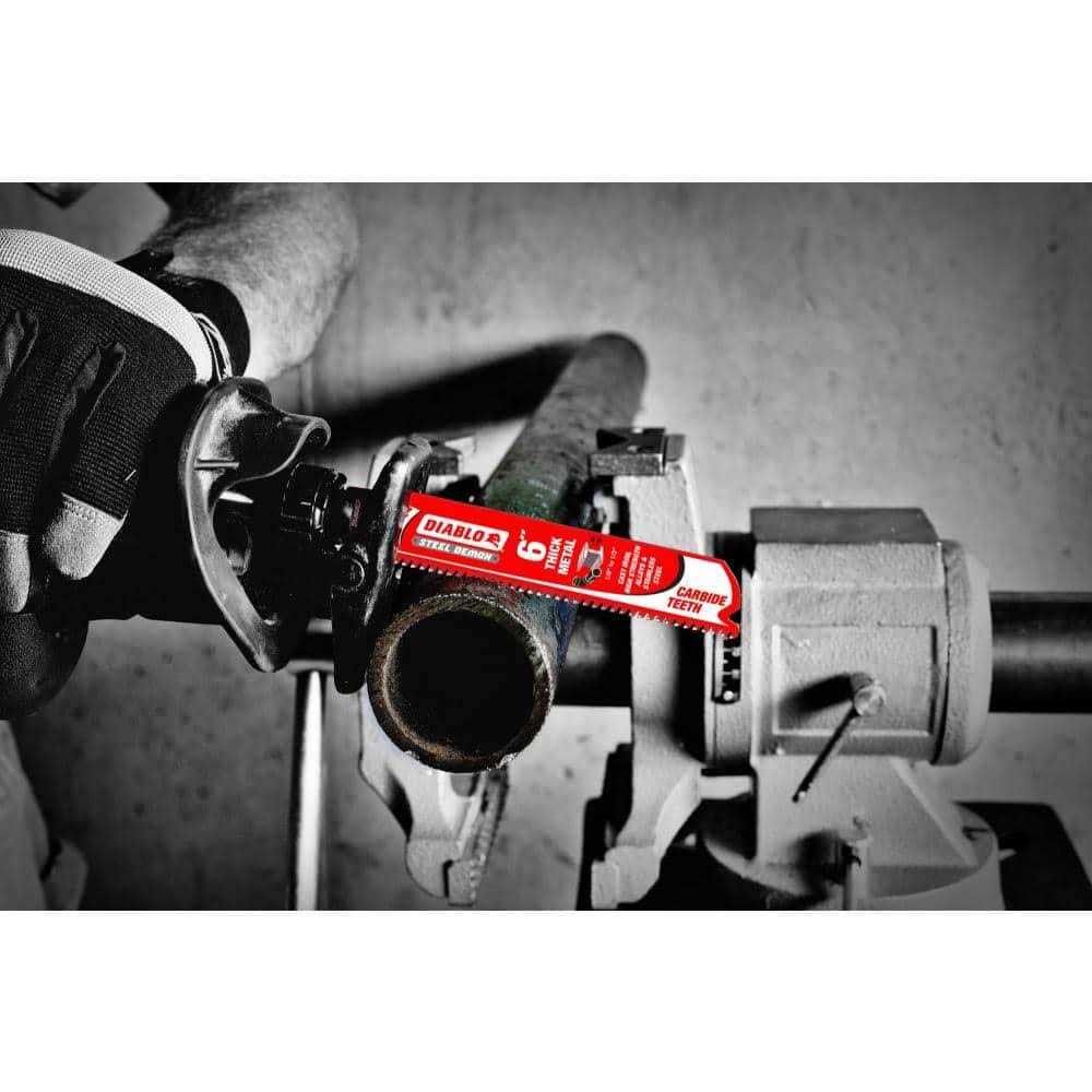 Diablo DS0908CF10 9 in. Steel Demon Carbide Recip Blades for Thick Metal Cutting - Image 3