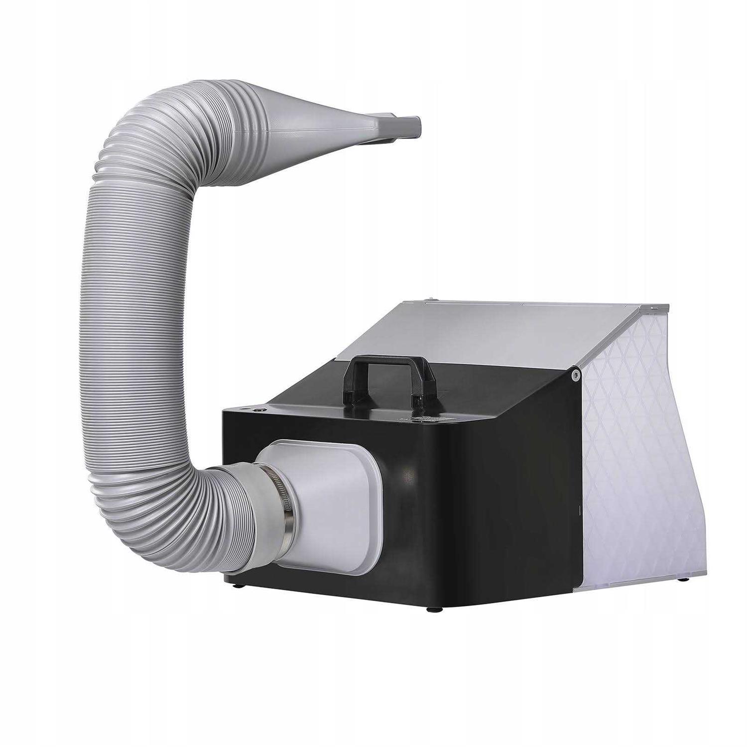 VEVOR Airbrush Spray Booth Portable Hobby Airbrush Paint Spray Booth Kit with 4 LED Light Powerful Dual Exhaust Fans Turntable and 6 ft Extension - Image 4