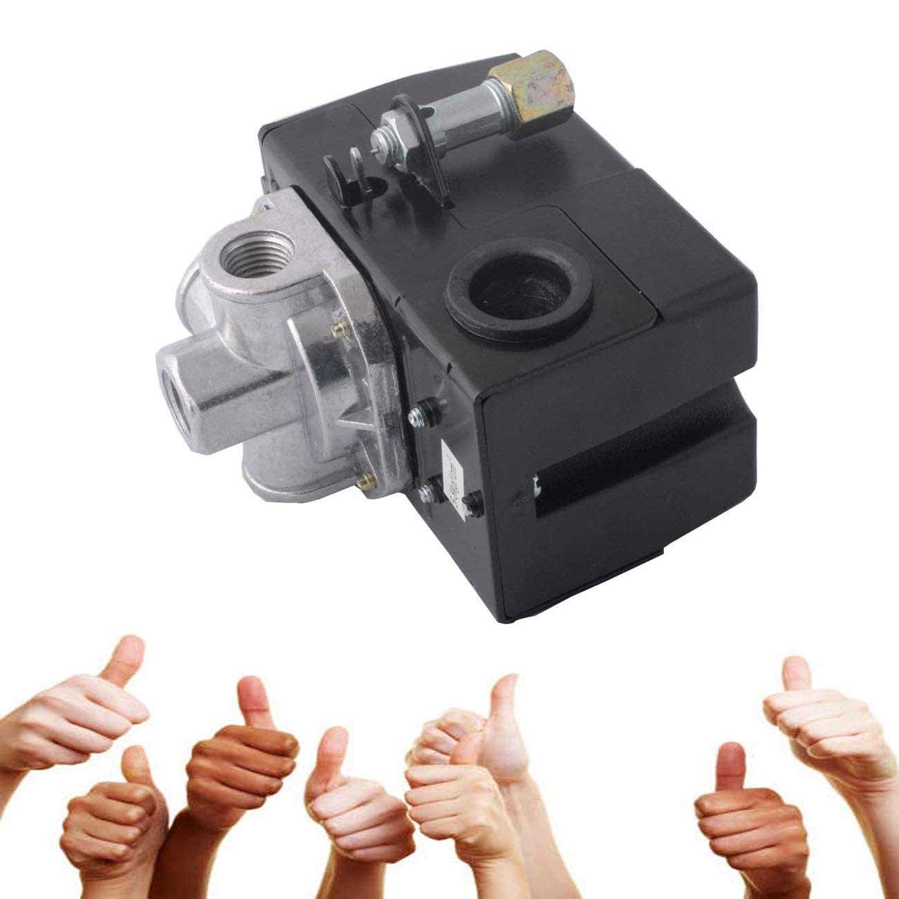ketofa LF10-4H Pressure Switch 4 Port Air Compressor Pressure Switch Replacement Control NPT1/4 95-125 PSI 20A - Image 3