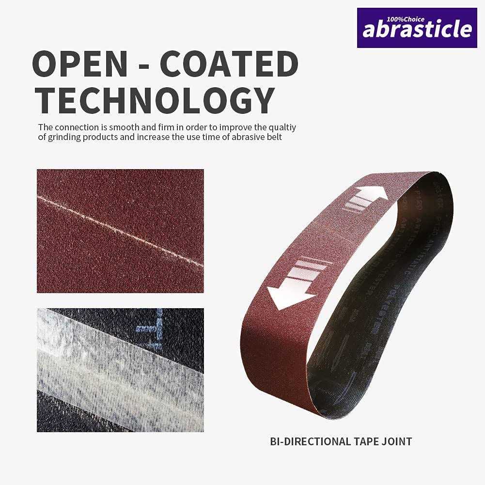 abrasticle 15 Pcs 2-12 x 16 Inch Assorted Aluminum Oxide Sanding Belt - Image 4
