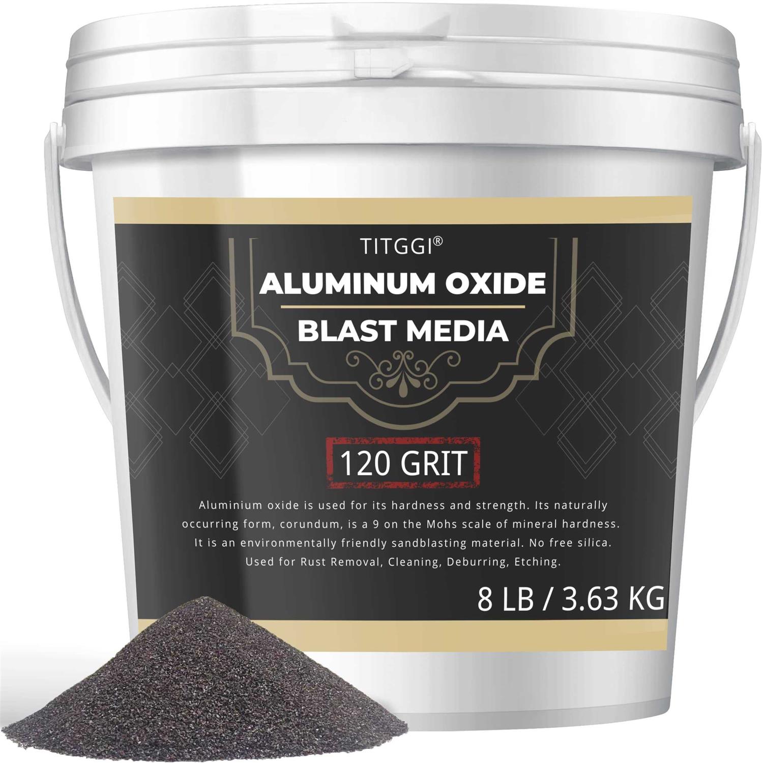 TITGGI Grit Aluminum Oxide Blast Media Premium Long-Lasting Sand Blasting Media