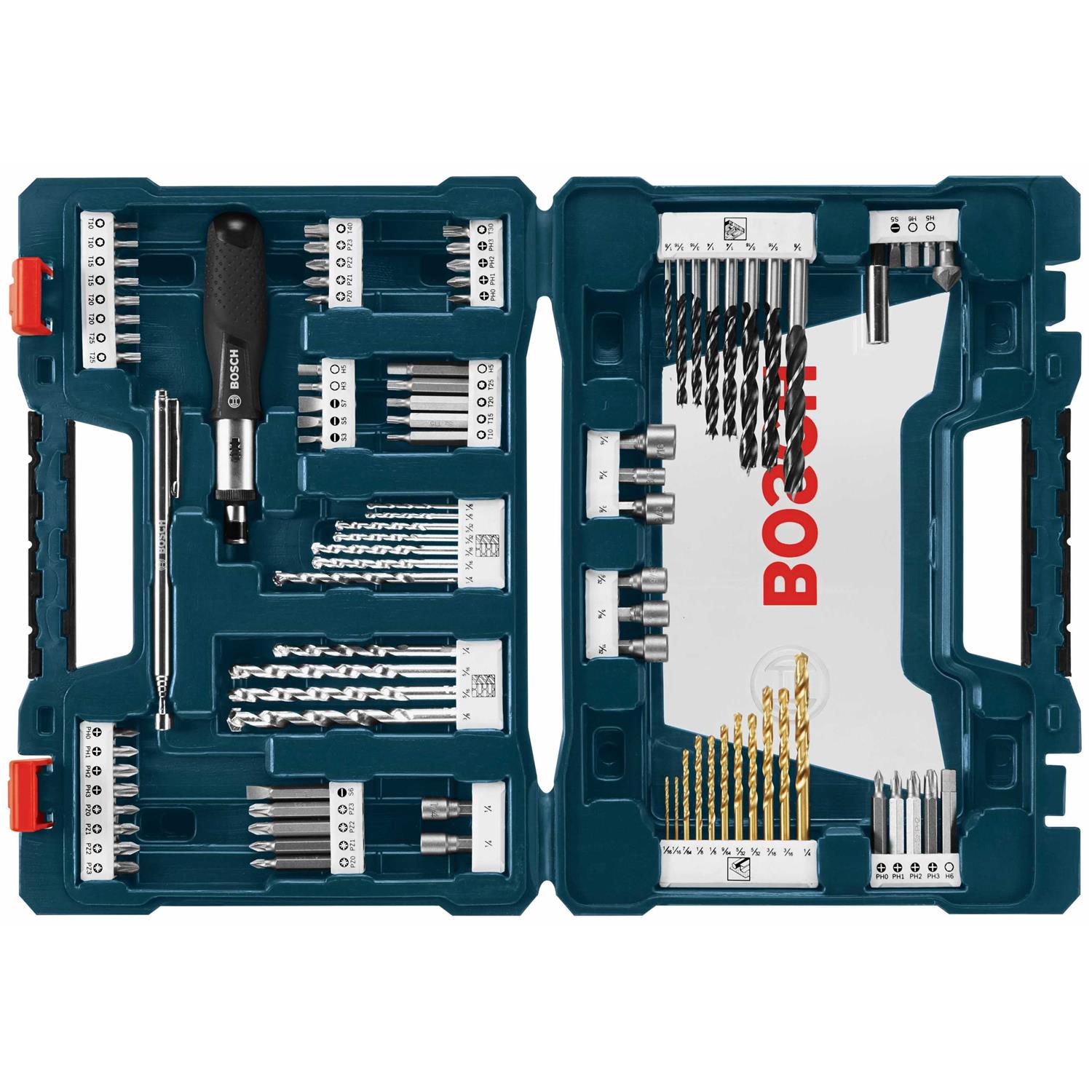 MS4091, Bosch 91-Piece Drilling and Driving Mixed Bit Set