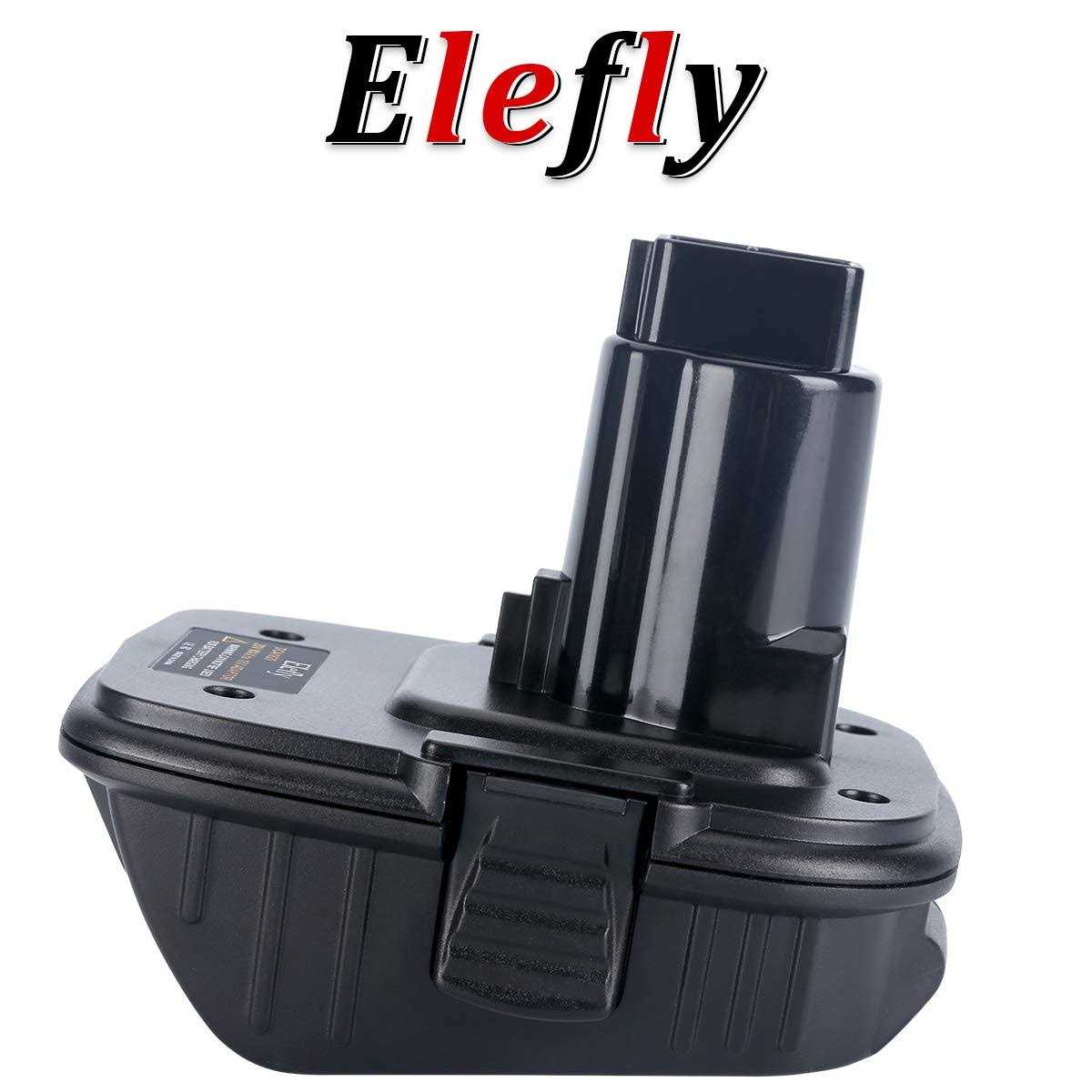 Elefly 2 Pack 18V to 20V Adapter DCA1820 Compatible with Dewalt 20V Lithium Battery DCB206 DCB204 DCB203 - Image 5