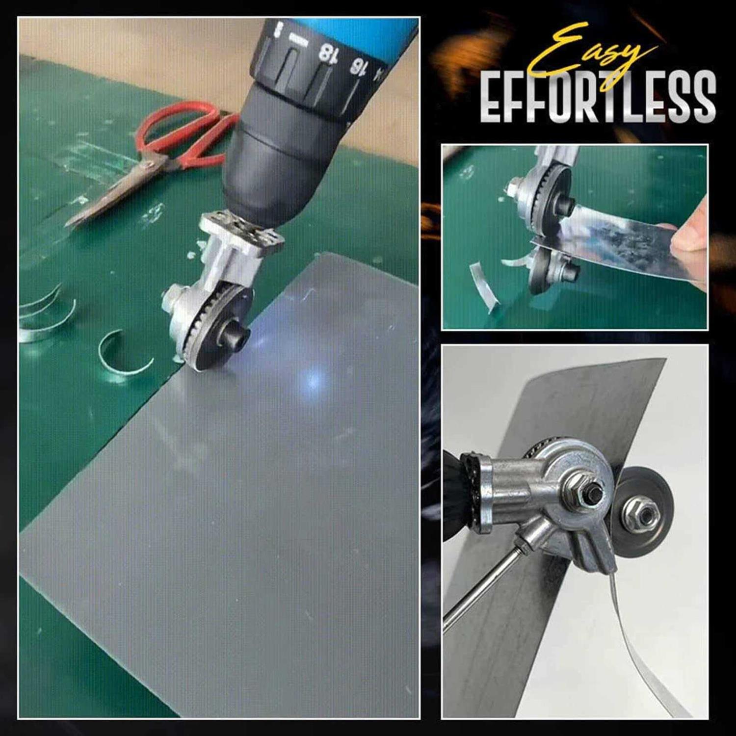 Quarfoil 2023 New Electric Drill Plate Cutter Attachment Drill Attachment Metal Cutter Sheet Metal Cutter Drill Attachment Double Headed Sheet Metal Nibbler - Image 3