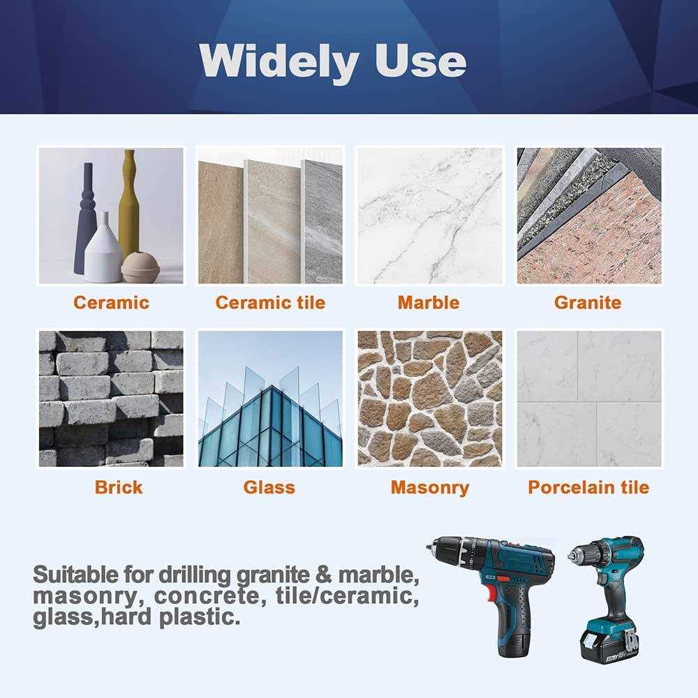 Dry Diamond Core Drill Bit Set,BRSCHNITT Diamond Hole Saw Core Drill Bit with Triangle Shank for Porcelain Tile Ceramic Stone - Image 3