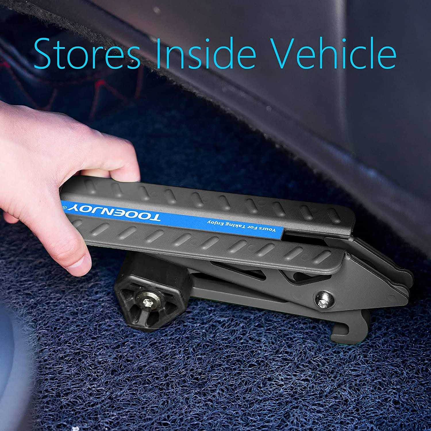 Tooenjoy Universal Fit Car Door Step Foldable Roof Rack Door Step Up on Door Latch - Image 2