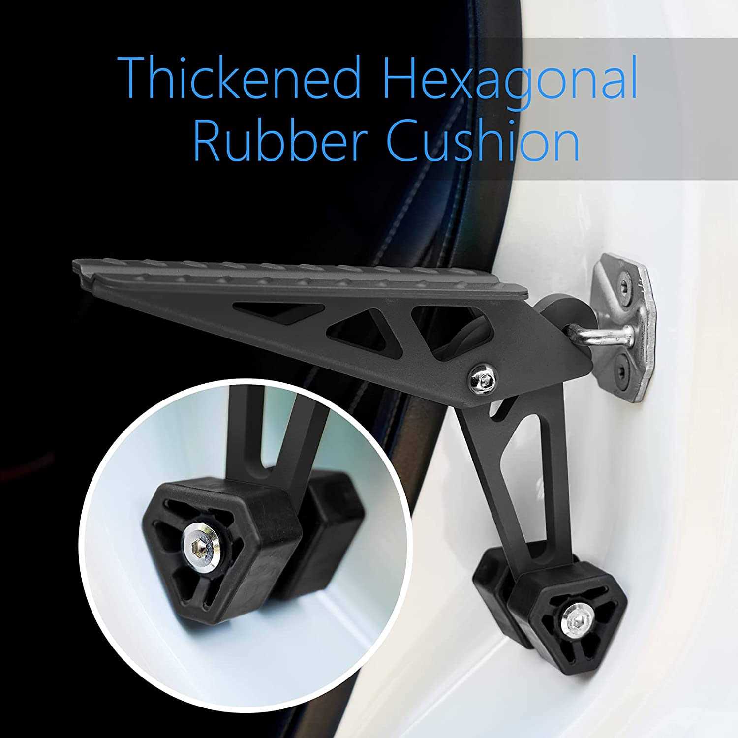 Tooenjoy Universal Fit Car Door Step Foldable Roof Rack Door Step Up on Door Latch - Image 5