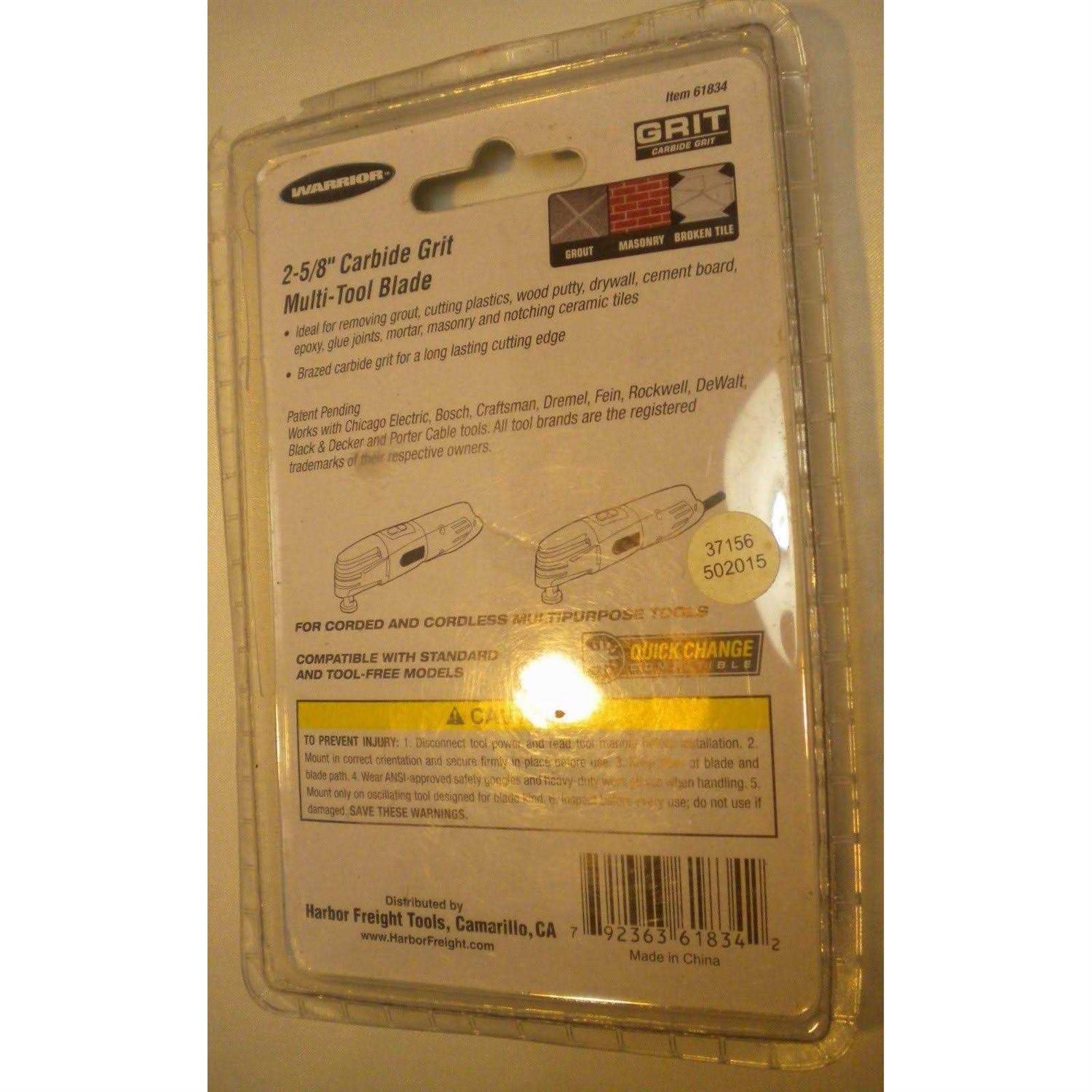 Warrior 2-5/8 in. Carbide Grit Multi-Tool Half-Moon Blade 61834 - Image 4