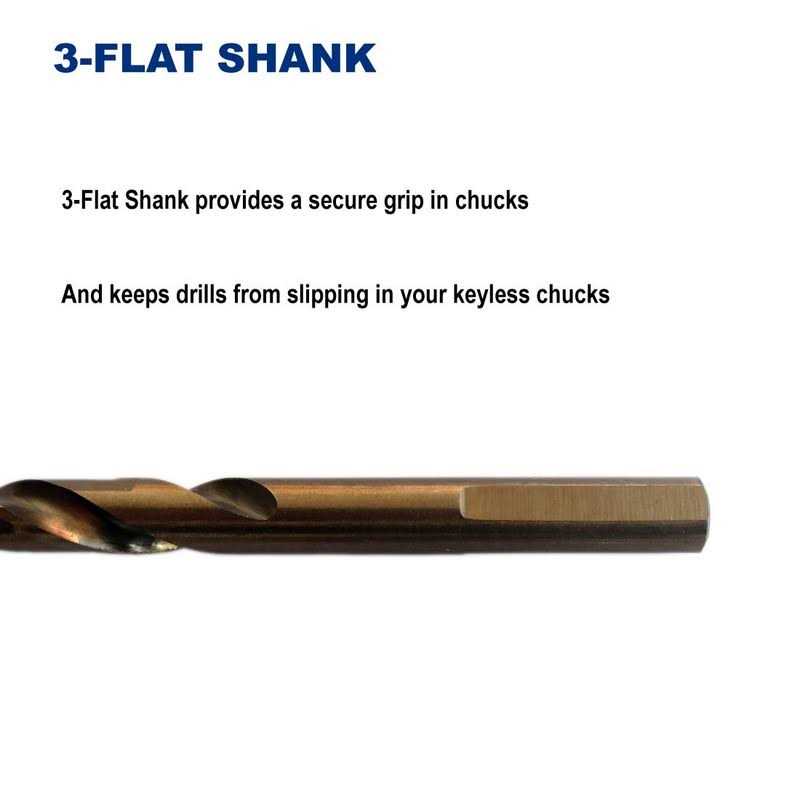 Drill Hulk Cobalt Steel M35 Jobber Length Twist Drill Bits for Hard Metal - Image 3