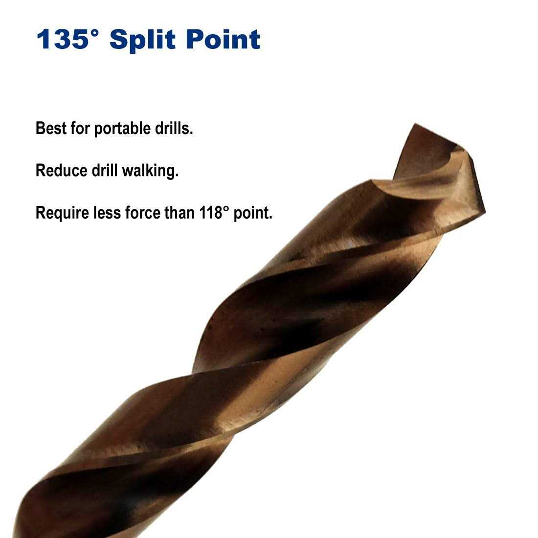 Drill Hulk Cobalt Steel M35 Jobber Length Twist Drill Bits for Hard Metal - Image 5