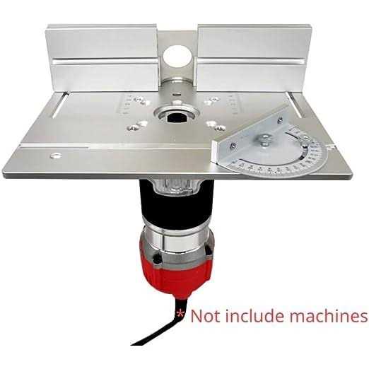 Aluminum Router Table Insert Plate W/miter Gauge for Woodworking Benches Table Saw Multifunctional Trimmer Engraving Machine - Image 2