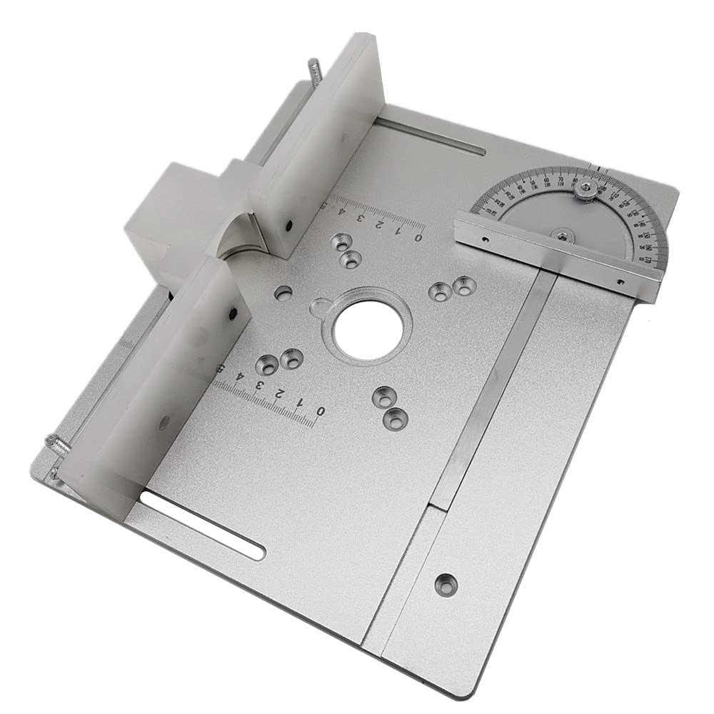 Aluminum Router Table Insert Plate W/miter Gauge for Woodworking Benches Table Saw Multifunctional Trimmer Engraving Machine - Image 3