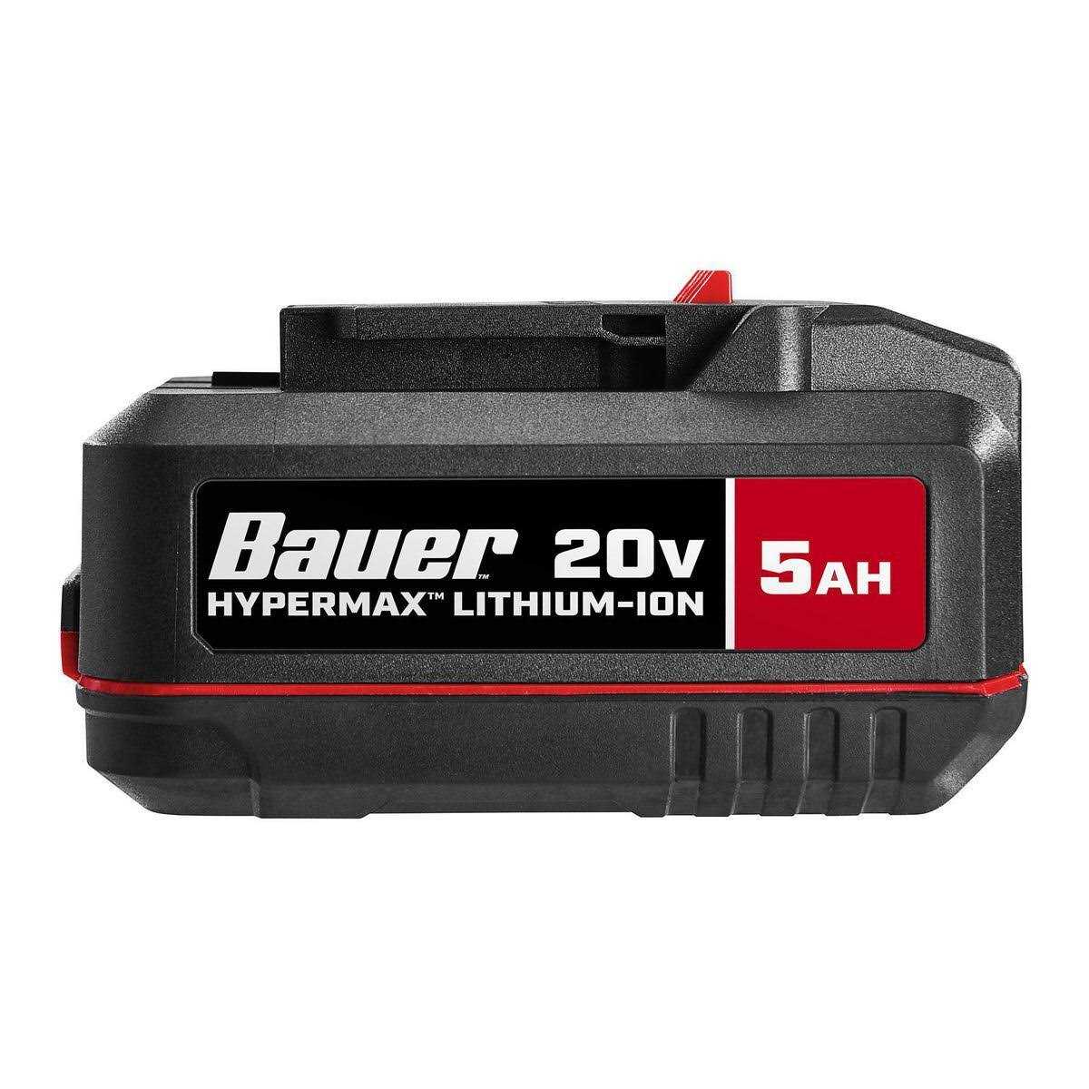 Bauer Tools 1907c-b 20V Hypermax Lithium 5.0 Amp Hour High Capacity Battery - Image 5