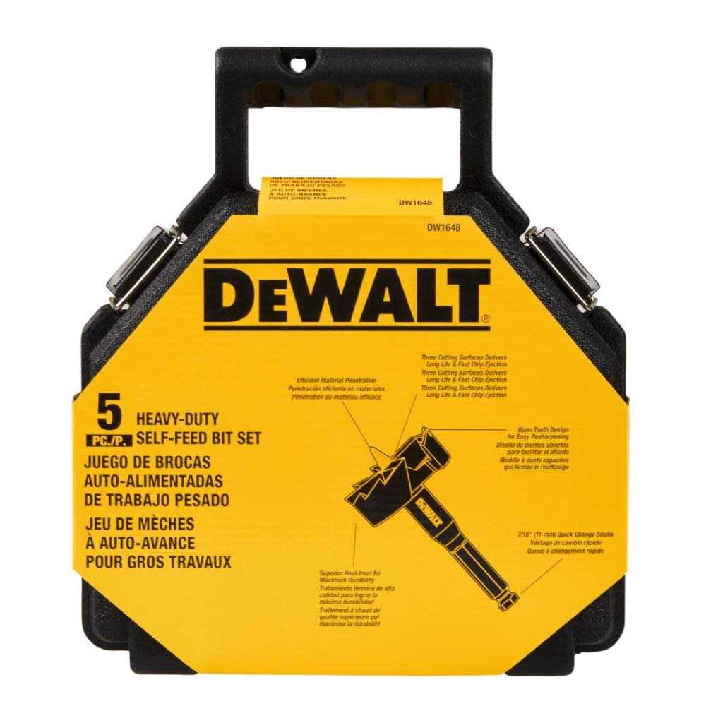 Dewalt DW1648 5-Piece Self Feed Bit Kit - Image 5