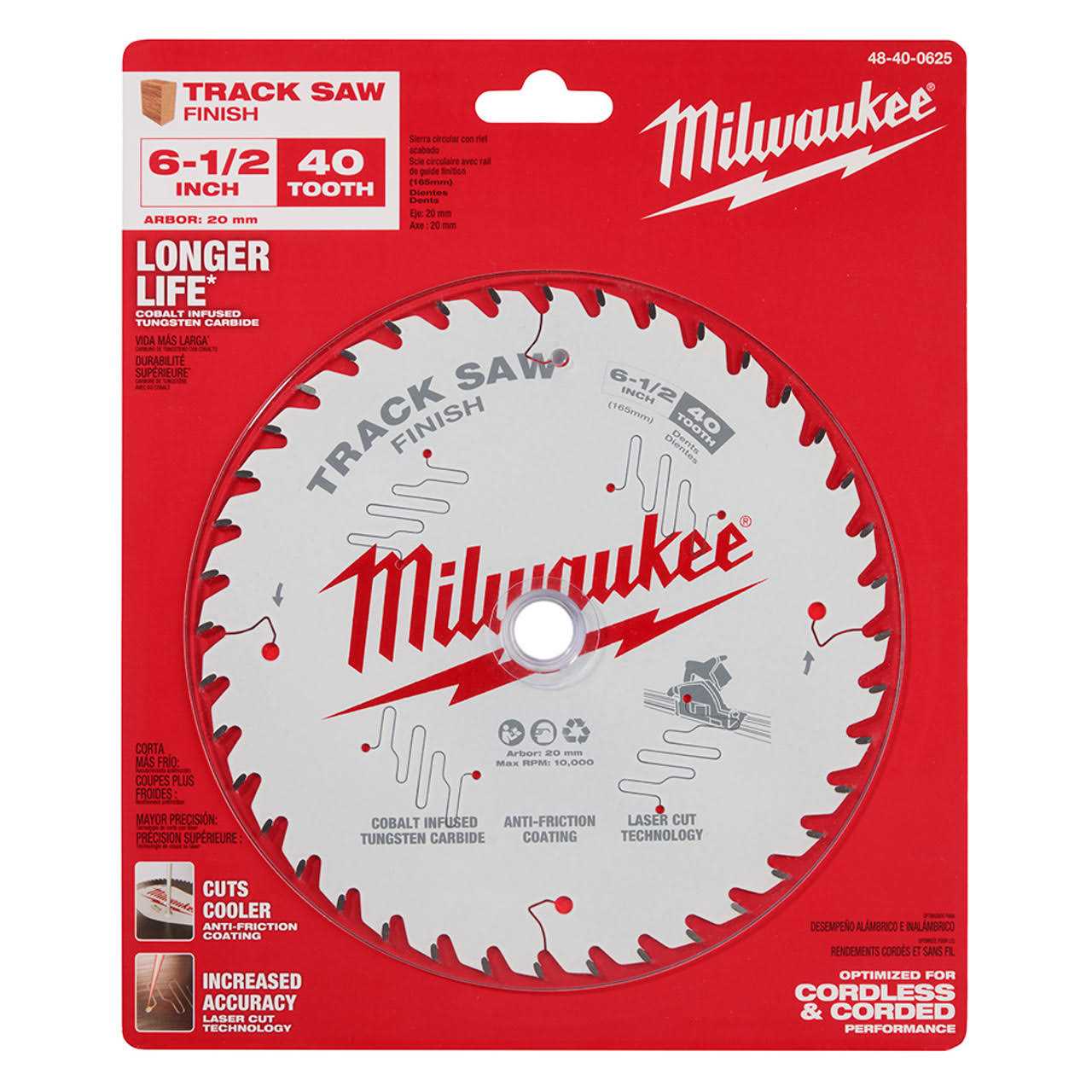 Milwaukee 48-40-0625 6-1/2 40T Finish Track Saw Blade - Image 5