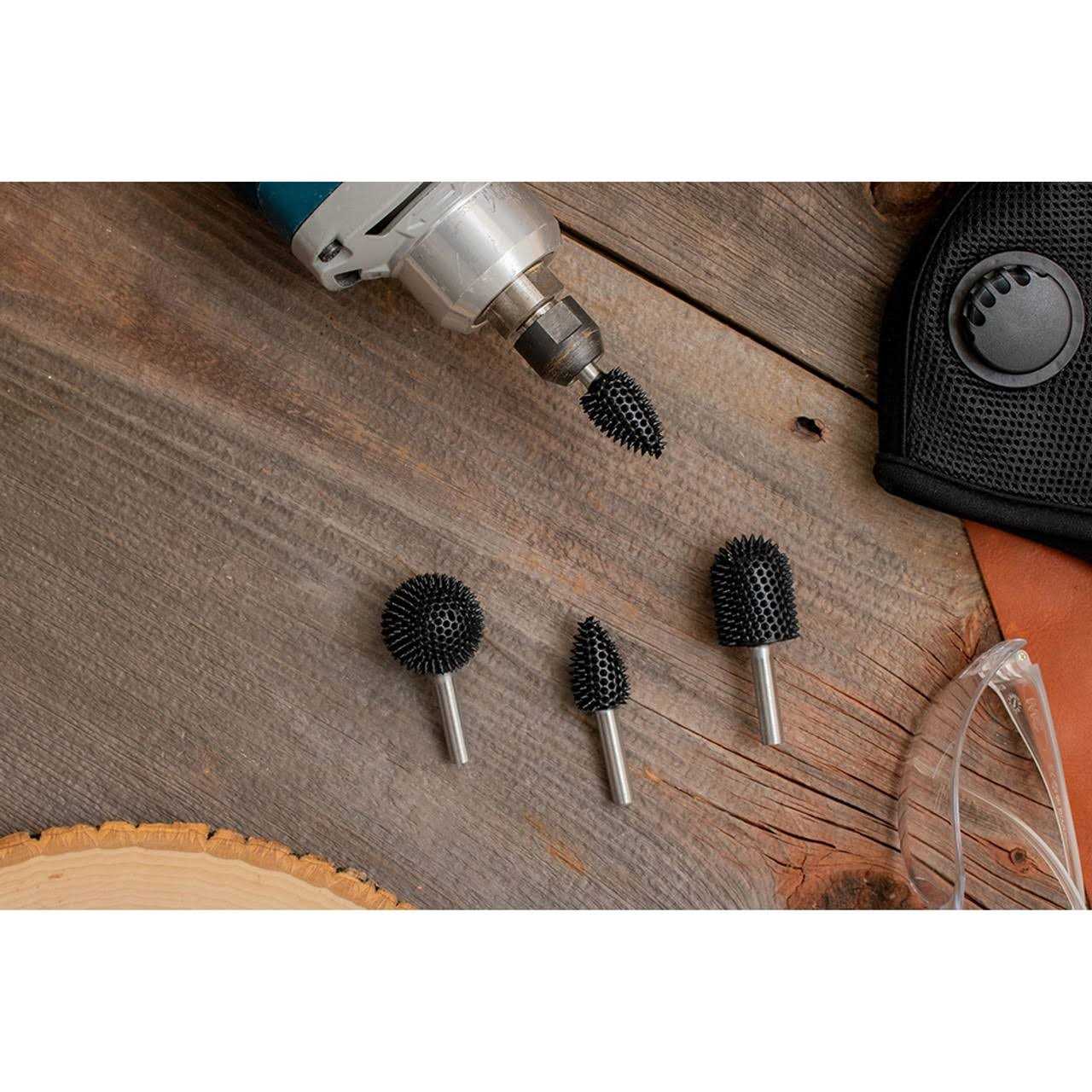 Kutzall 1/4 Shank 3-Piece Very Coarse Burr Kit - Image 4