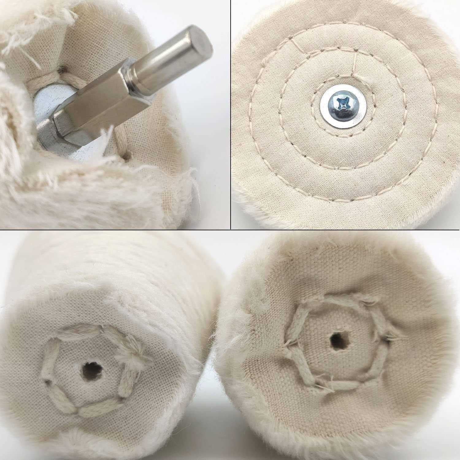 Tworider 6 Pcs Buffing Wheel for Drill,Buffing Pad Polishing Wheel Kits,Wheel Shaped Polishing Tool for Metal Aluminum,Stainless Steel,Chrome - Image 5