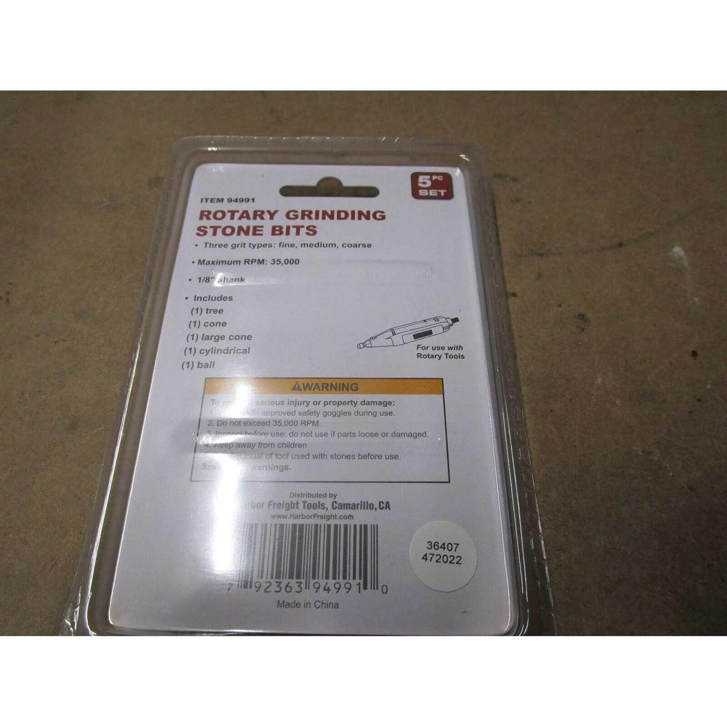 Chicago Pneumatic Stone Rotary Grinding Bits with 1/8 inch Shank 5 Piece - Image 4