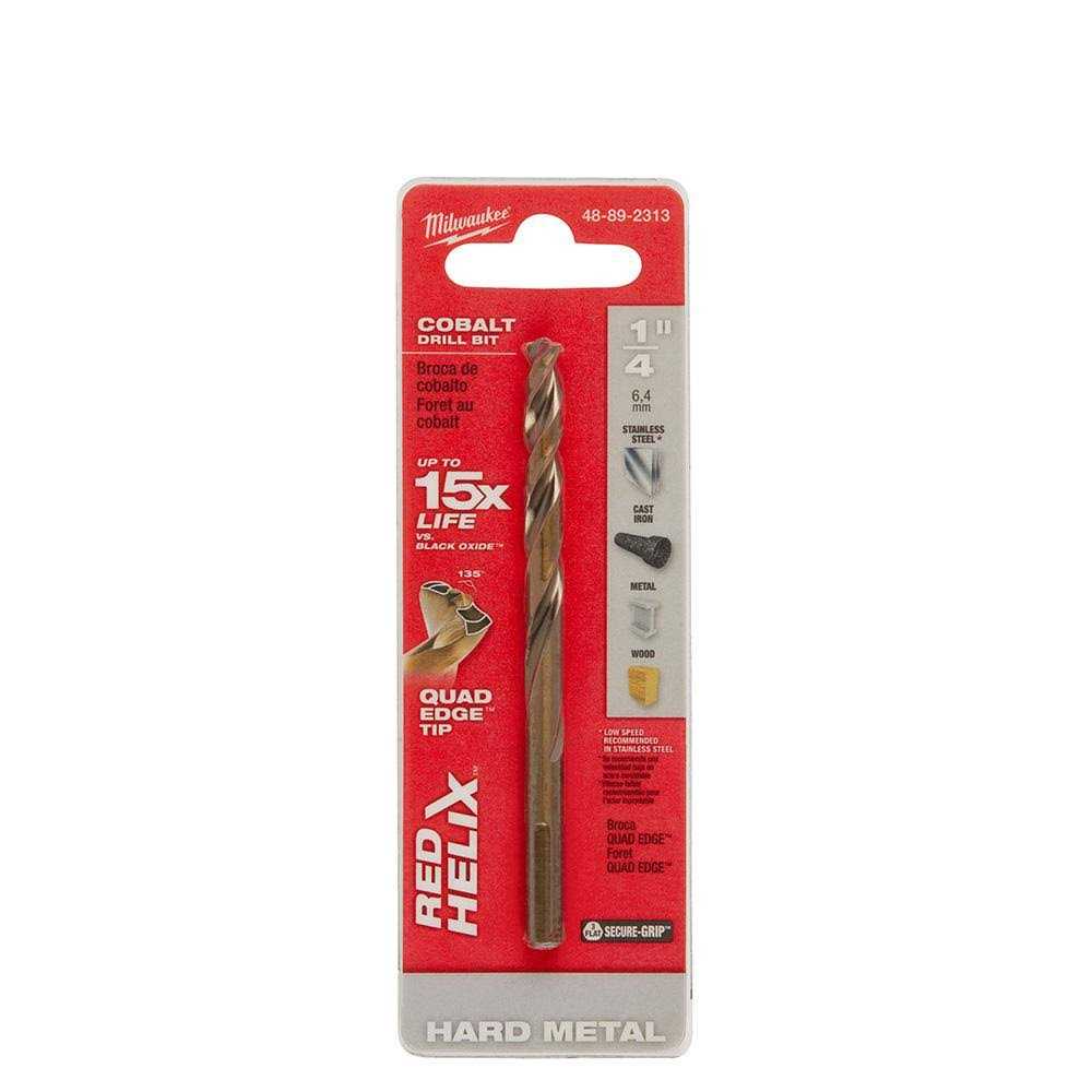 Milwaukee 1/4 in. Cobalt Red Helix Drill Bit 48-89-2313 - Image 3