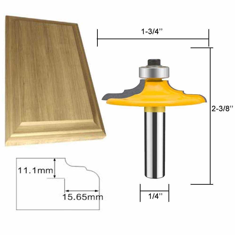 TAIWAIN Router Bit Set 4PCS 1/4 Inch Shank Door&Drawer Front Edging - Image 2