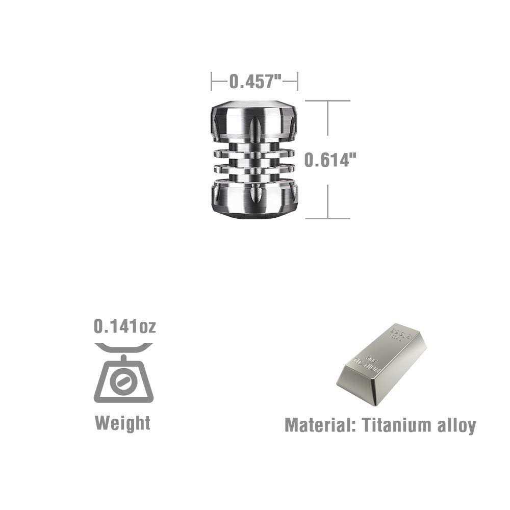 RovyVon Ti Walker Titanium EDC Bead Paracord EDC Lanyard Beads for Car Keys - Image 5