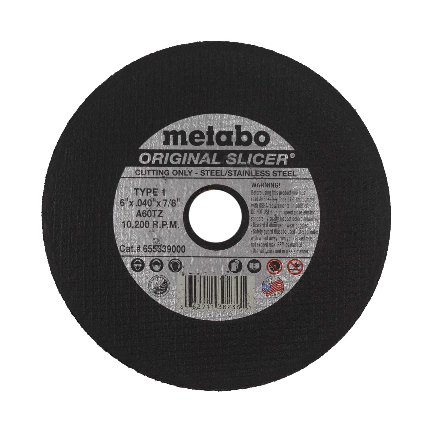 Metabo 655339000 6 Slicer Cutting Wheel