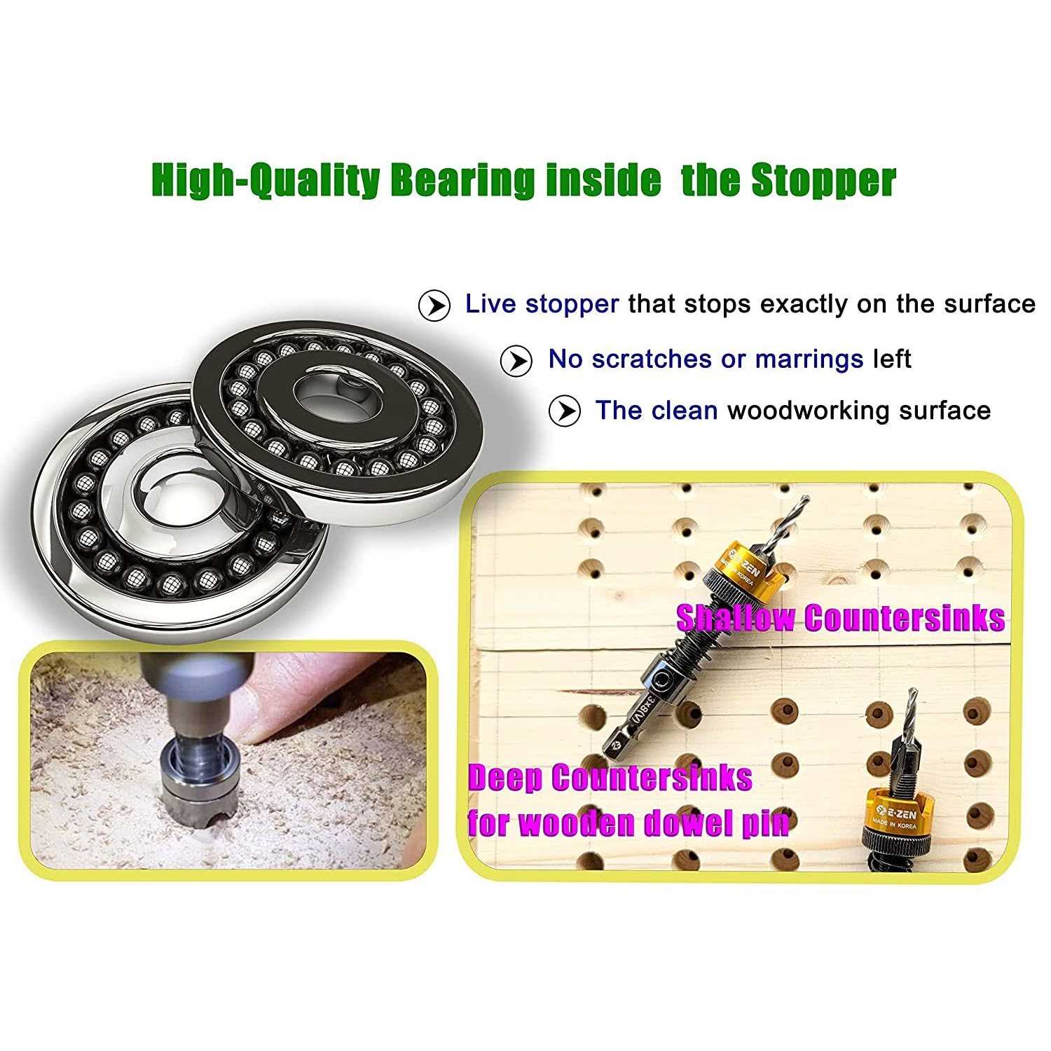 Adjustable Countersink Drill Bit Self-Adjusting Depth Control Without - Image 4